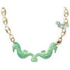 Sea Necklace: Green Porcelain Limoges jewelry French Trinket Box