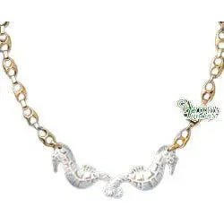 Sea Necklace: White Porcelain Limoges jewelry French Trinket Box