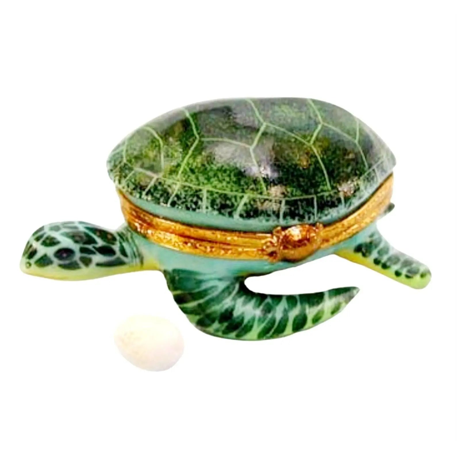 Sea Turtle Porcelain Limoges frogs turtles French Trinket Box
