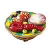 Seafood Platter Porcelain Limoges Food Ocean Beach French Trinket Box