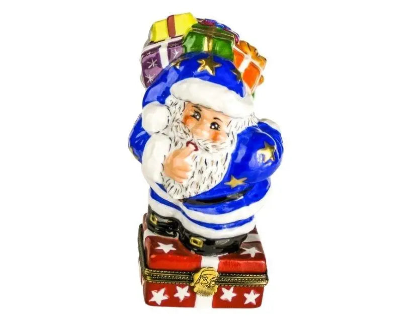 Secret Santa Radko Porcelain Limoges Santa xmas French Trinket Box