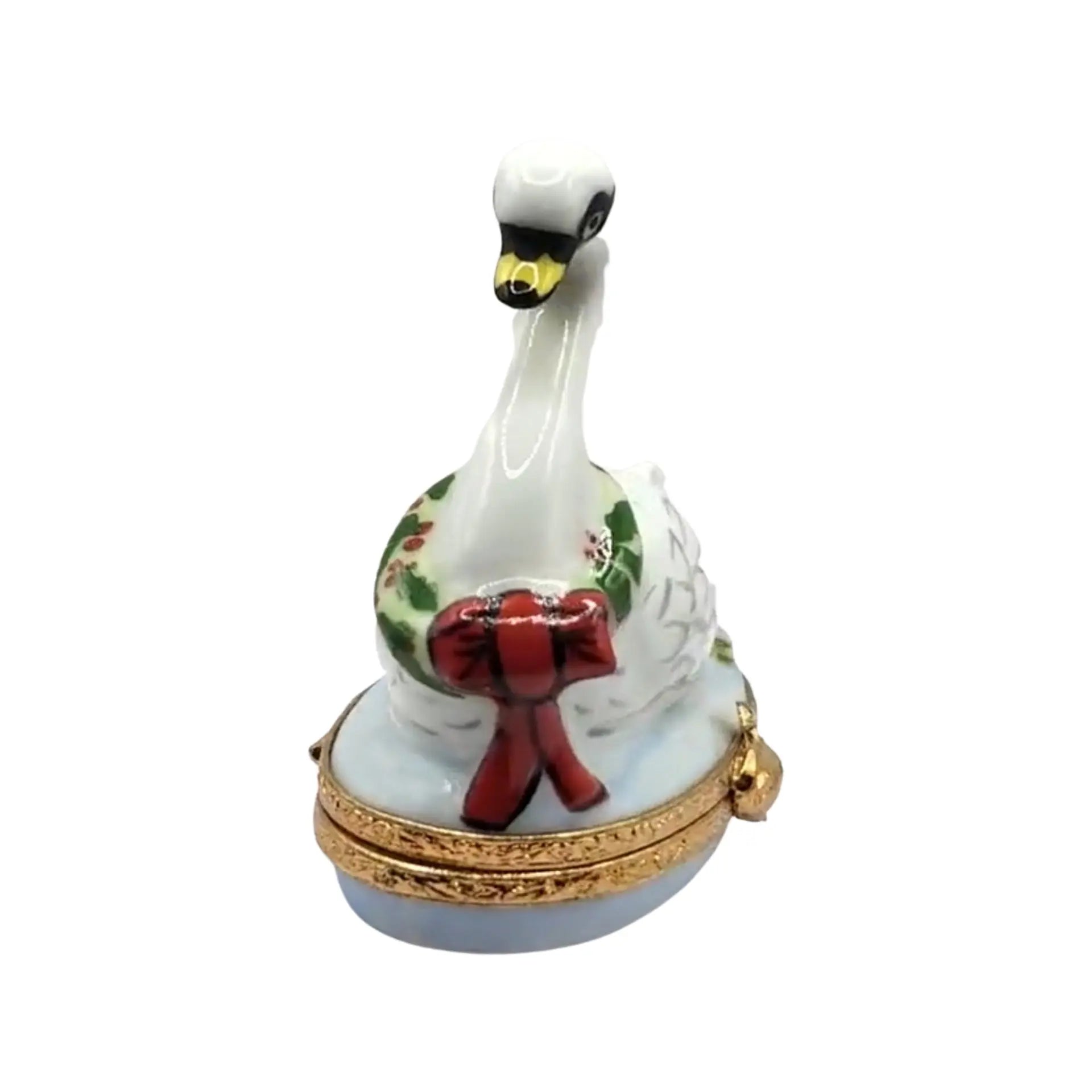 Seven Swans A-Swimming - 12 Days Of Christmas Porcelain Limoges xmas theme French Trinket Box