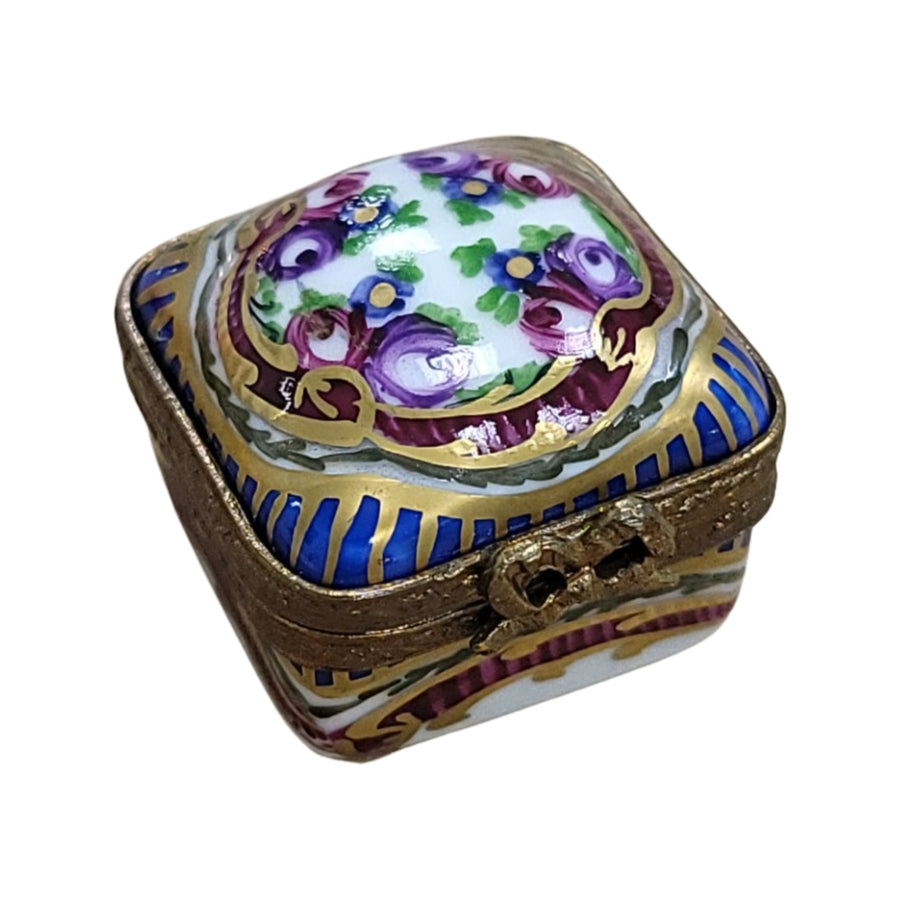 Sevre Roses Porcelain Pill Box Porcelain Limoges LIMOGES BOXES traditional French Trinket Box