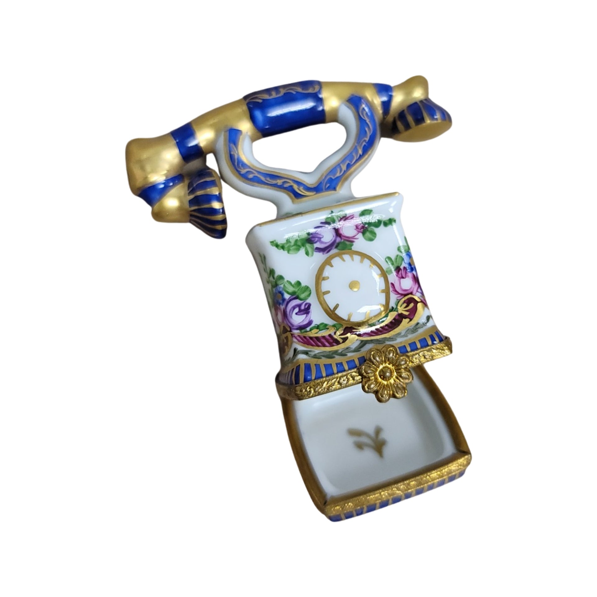 Sevre Roses Telephone Figurine Porcelain Limoges home French Trinket Box