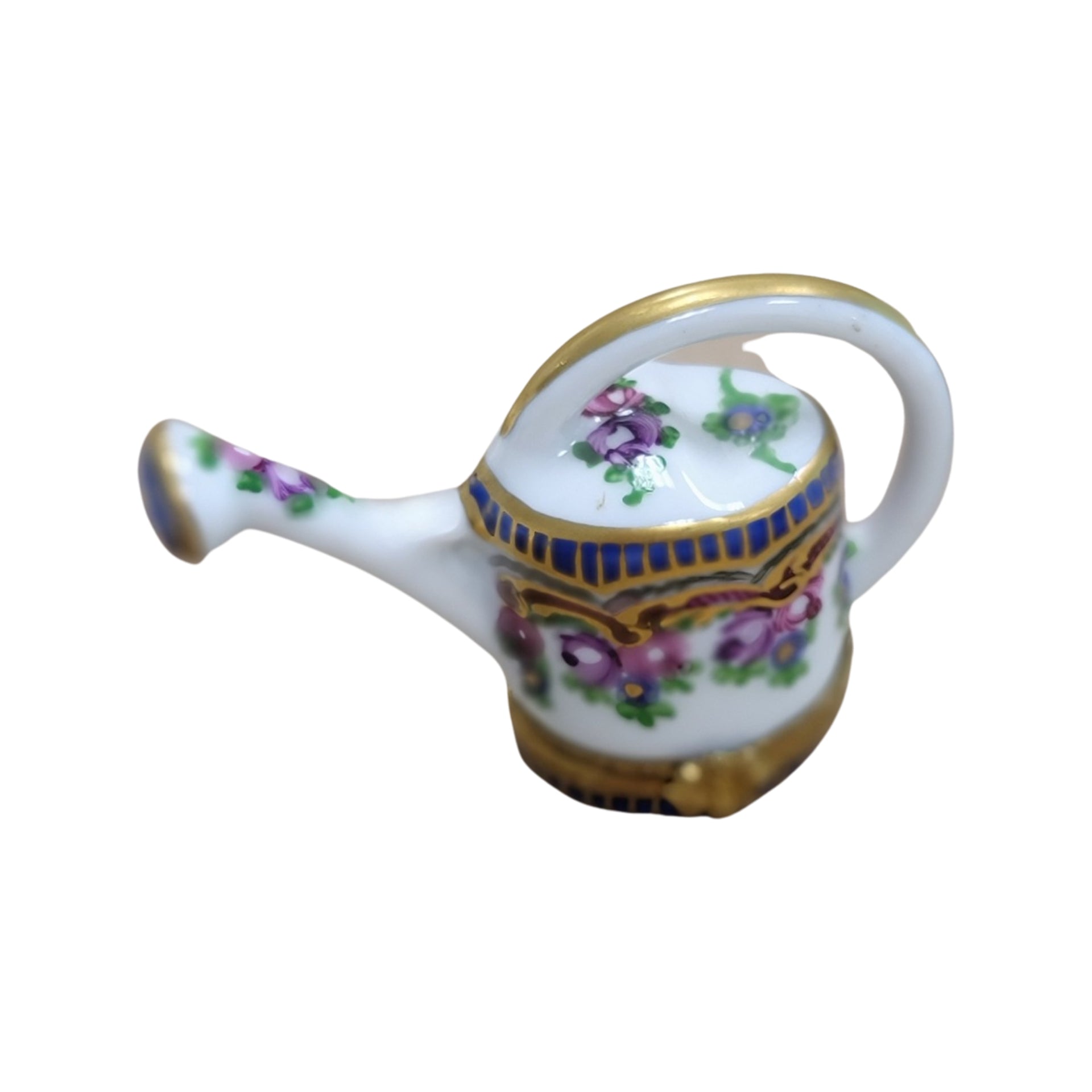 Sevre Roses Elegance Watering Can Porcelain Limoges Limoges Box garden flowers French Trinket Box