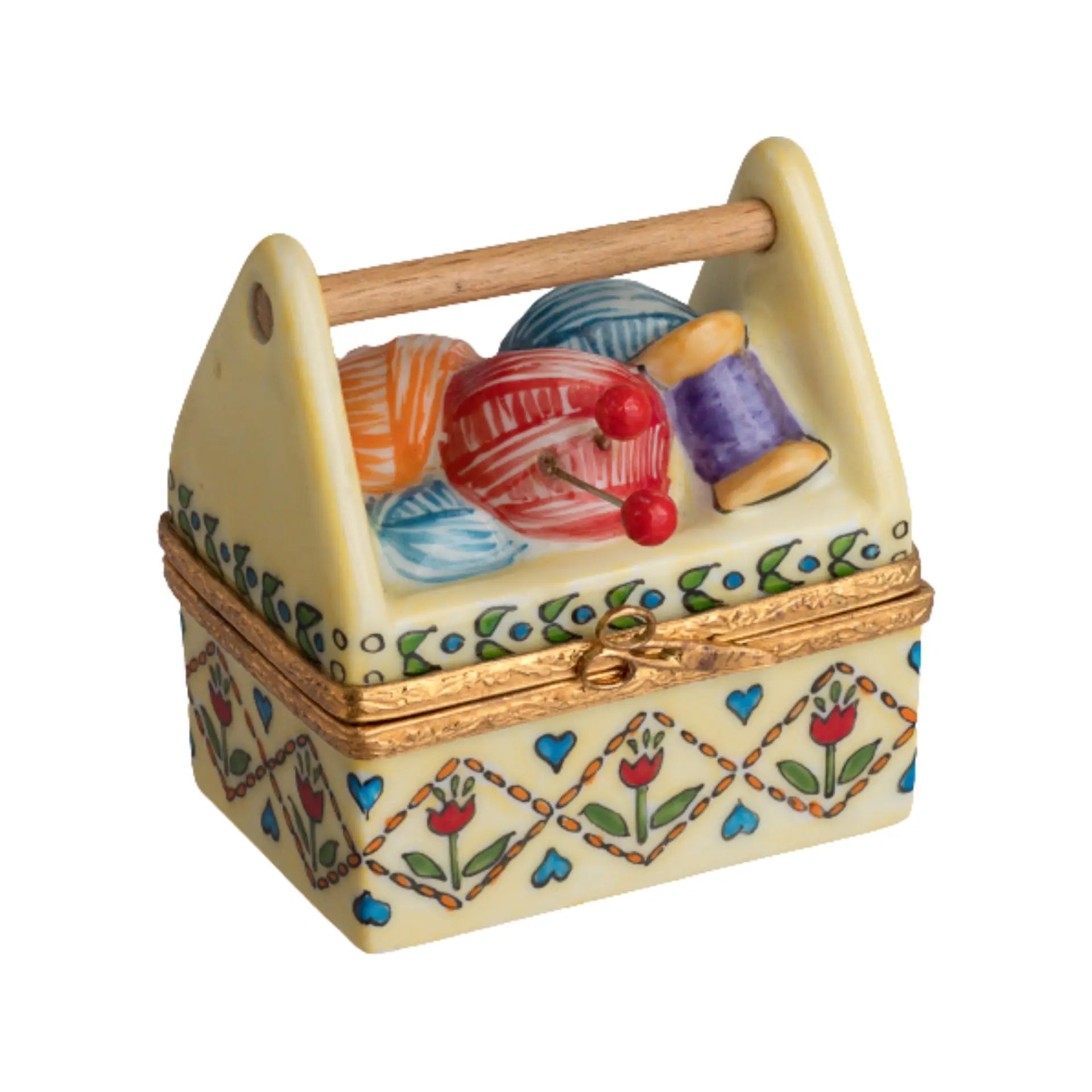 Sewing Box Porcelain Limoges Home Professional French Trinket Box