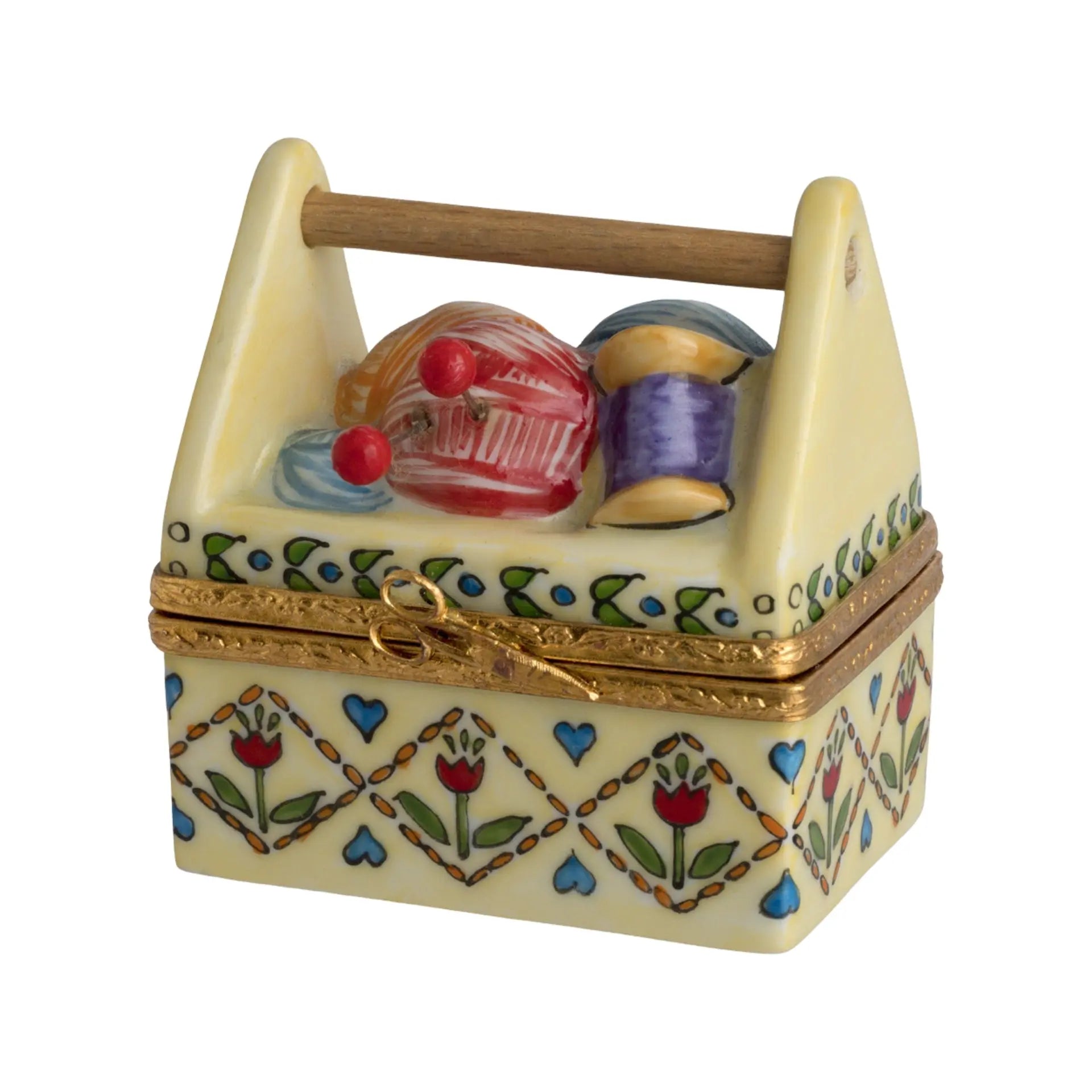 Sewing Box Porcelain Limoges Home Professional French Trinket Box