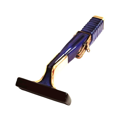 Shaving Razor Blue Limoges Box Porcelain Limoges fashion limoges boxes French Trinket Box