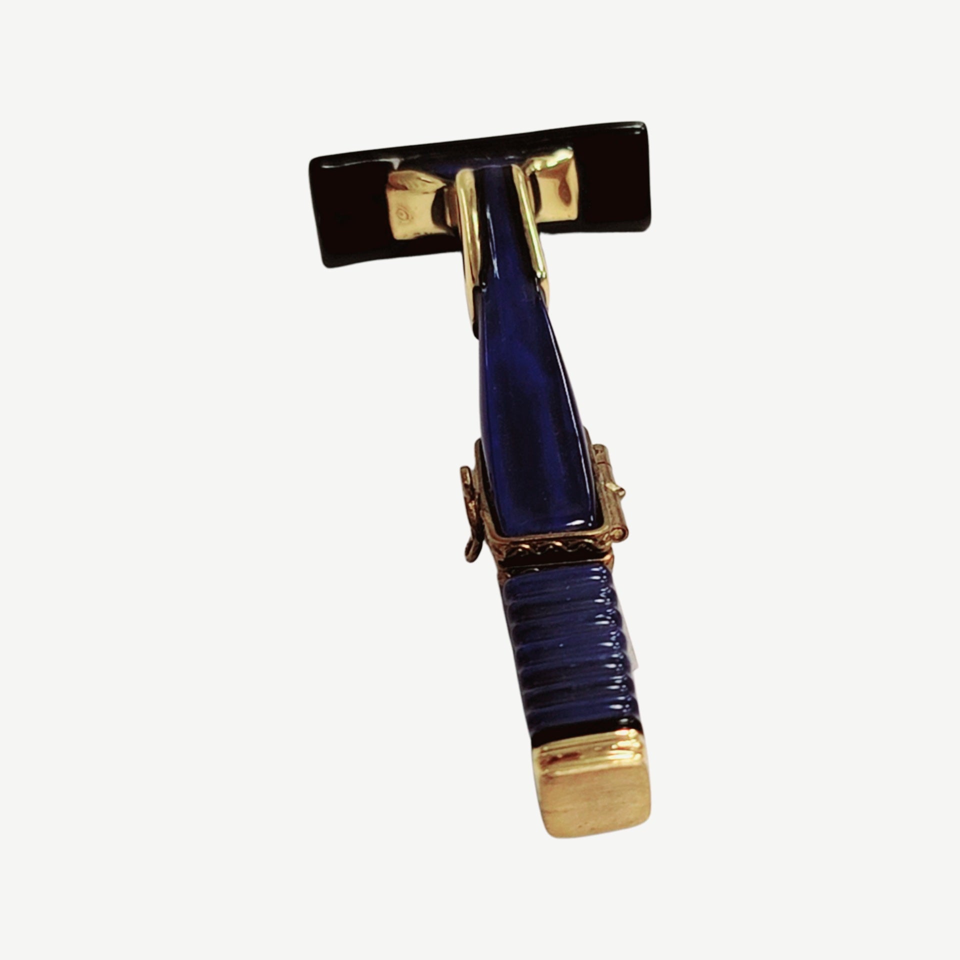 Shaving Razor Blue Limoges Box Porcelain Limoges fashion limoges boxes French Trinket Box