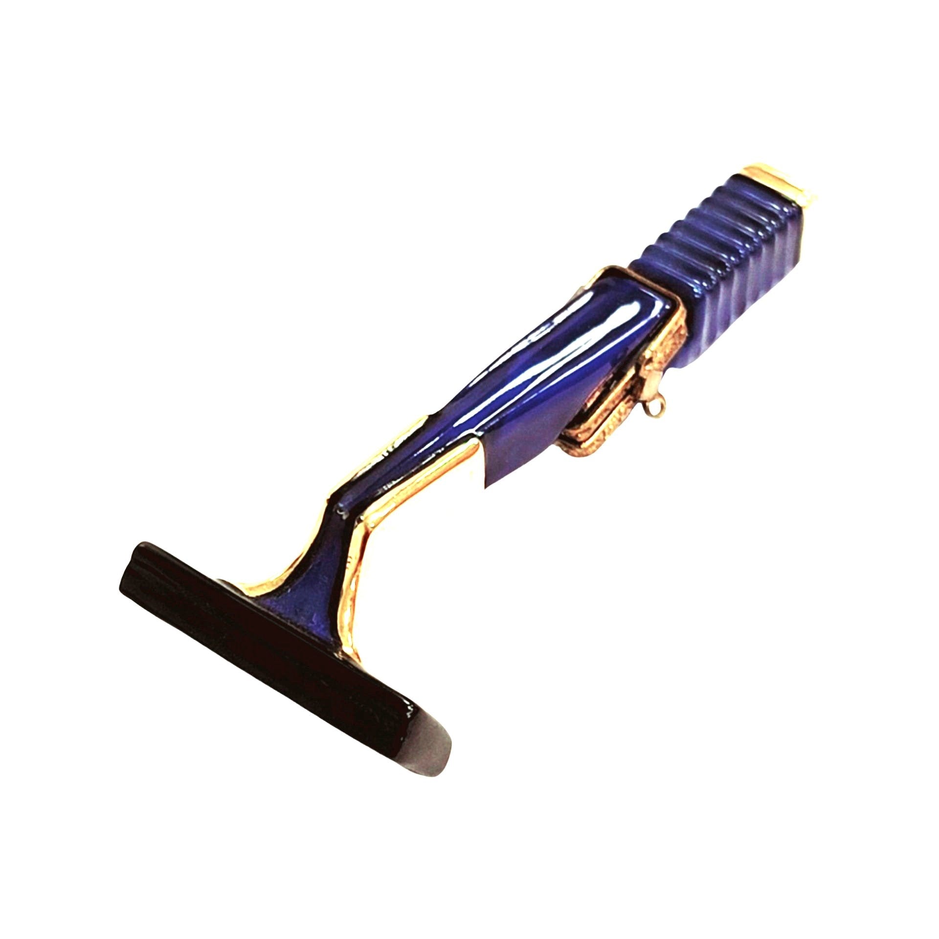 Shaving Razor Blue Limoges Box Porcelain Limoges fashion limoges boxes French Trinket Box