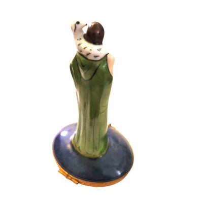 Shepherd With Sheep Figurine Porcelain Limoges xmas theme religious spiritual nativity Limoges Boxes French Trinket Box