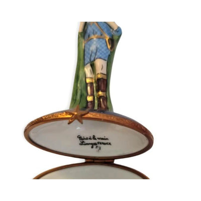 Shepherd With Sheep Figurine Porcelain Limoges xmas theme religious spiritual nativity Limoges Boxes French Trinket Box