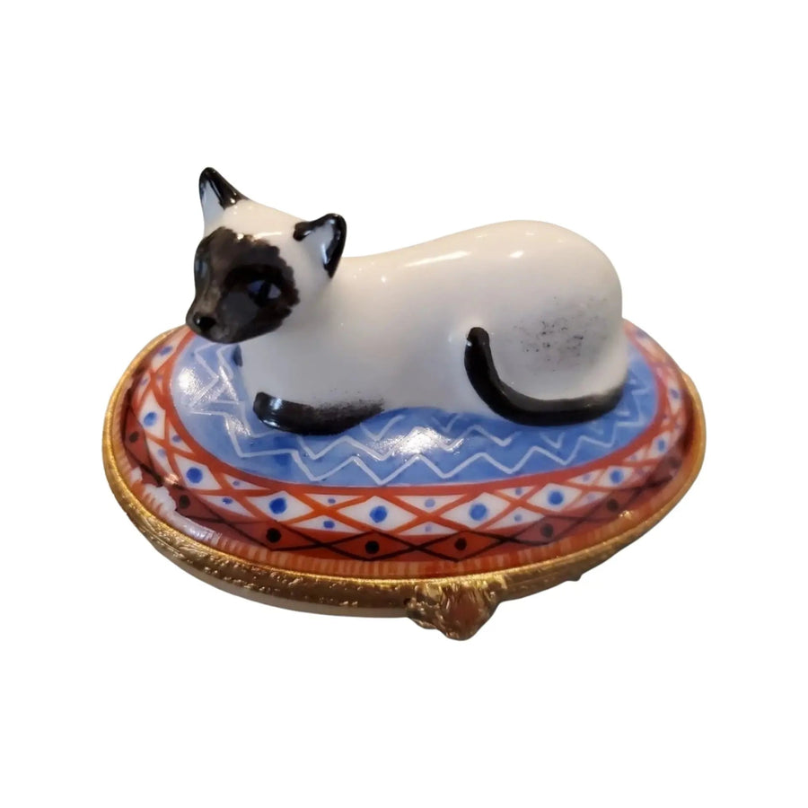 Siamese Cat Porcelain Limoges Cat cats French Trinket Box
