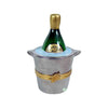 Silver Champagne Bucket Porcelain Limoges wine French Trinket Box