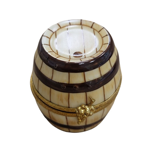 Six Wine Bottles Barrel Figurine Porcelain Limoges wine spirit men France Limoges Box French Trinket Box