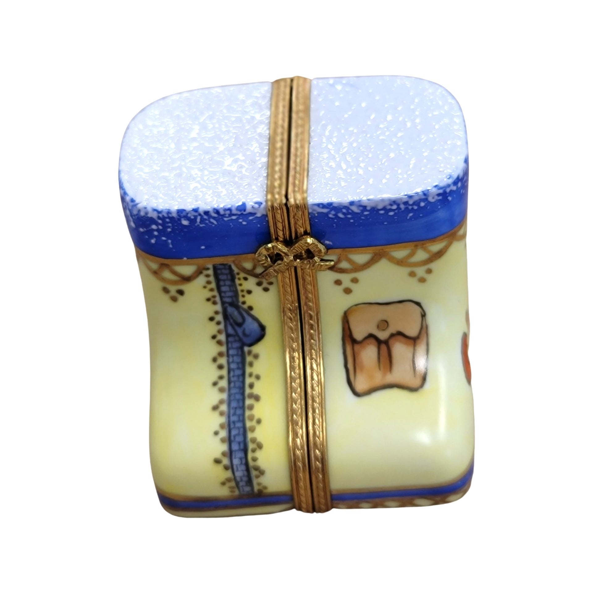 Ski Boots Limoges Box Figurine Porcelain Limoges Sports Shoes Winter French Trinket Box