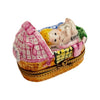 Sleeping Baby Limoges Box Porcelain Limoges Babies Figurine French Trinket Box