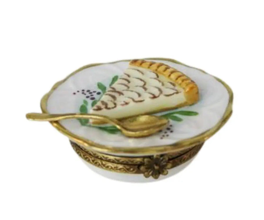 Slice of Pie Porcelain Limoges Dessert French Trinket Box