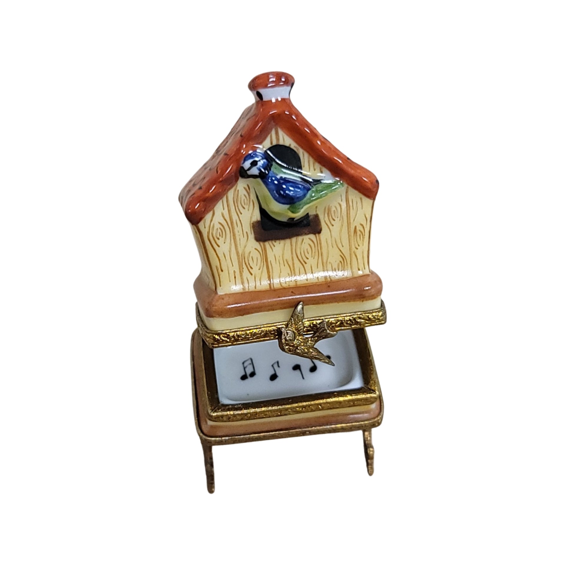 Charming Limoges Bird House Box Porcelain Limoges bird garden French Trinket Box