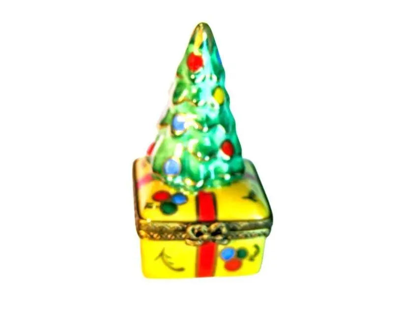 Small Christmas Tree Porcelain Limoges xmas christmas tree LIMOGES BOXES French Trinket Box