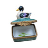 Small Mallard Duck Figurine Porcelain Limoges bird limoges boxes French Trinket Box