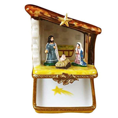 Small Nativity Porcelain Limoges nativity French Trinket Box