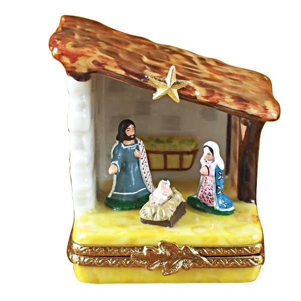 Small Nativity Porcelain Limoges nativity French Trinket Box