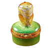 Small Owl on Green limoges box Porcelain Limoges French Trinket Box
