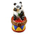 Small Panda on Round Base limoges box Porcelain Limoges French Trinket Box