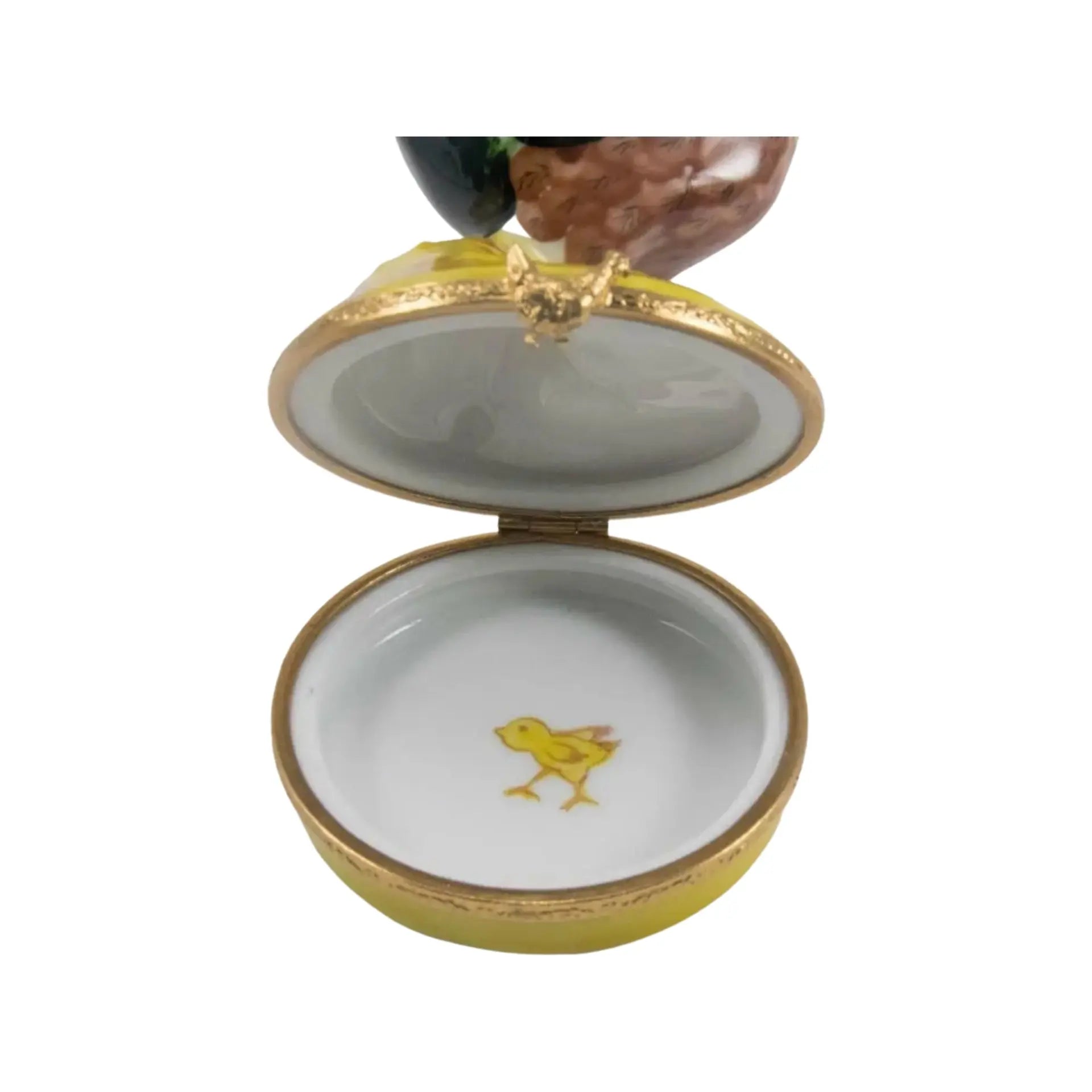 Small Rooster Porcelain Limoges farm birds French Trinket Box