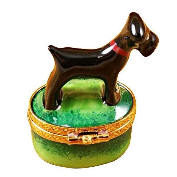 Small Scottie limoges box Porcelain Limoges French Trinket Box