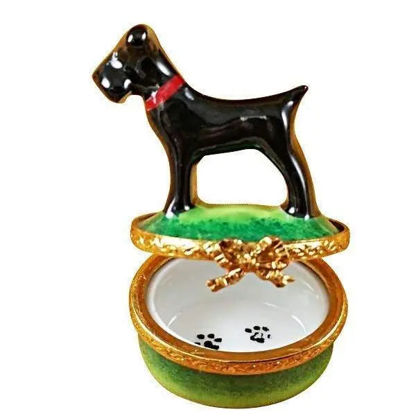 Scottie Dog Limoges box, hand-painted porcelain made in France