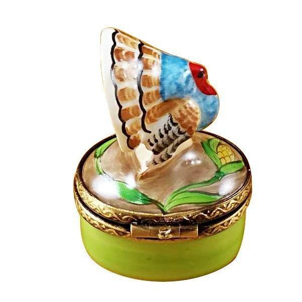 Small Turkey limoges box Porcelain Limoges Farm Bird French Trinket Box