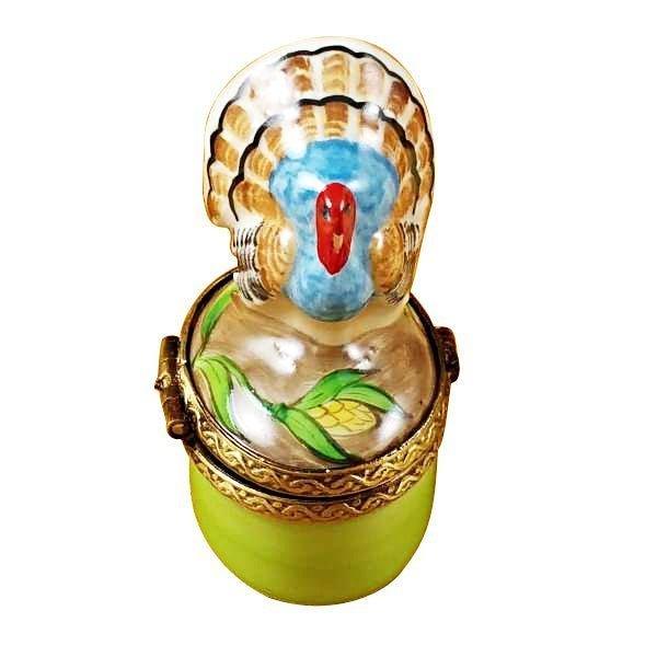 Small Turkey limoges box Porcelain Limoges Farm Bird French Trinket Box