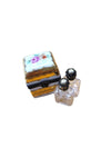 Square Limoges Trinket Box Duo Porcelain Limoges Perfume French Trinket Box