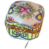 Square Rubis: Recamier Jaune Porcelain Limoges traditional French Trinket Box