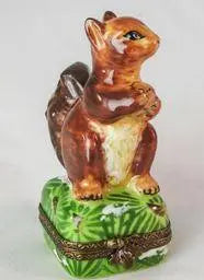 Squirrel Porcelain Limoges forest wild limoges boxes French Trinket Box