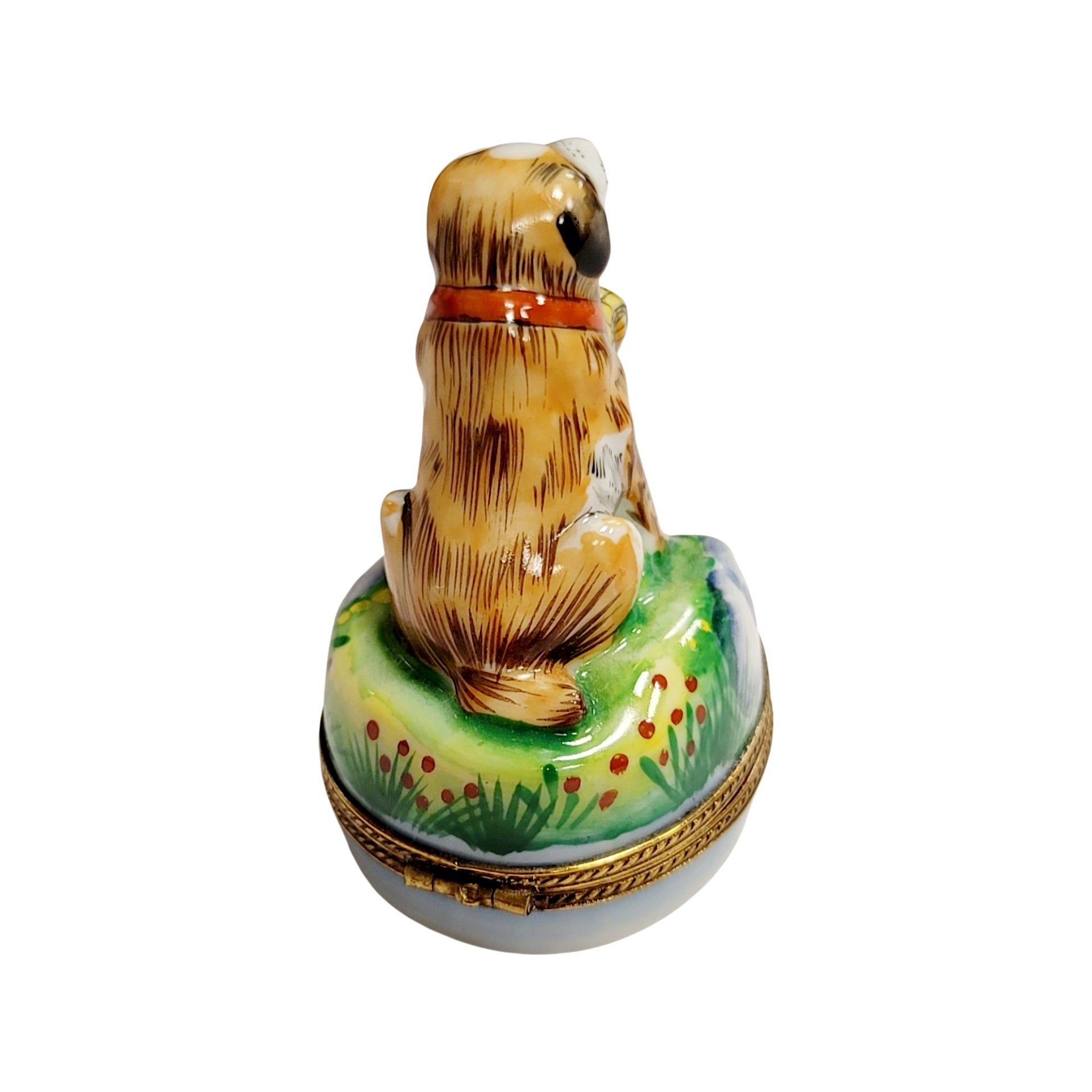 St Bernard Dog Limoges Box Porcelain Limoges dog limoges boxes French Trinket Box
