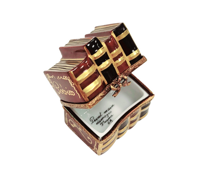 Stack of Poems Limoges Box Porcelain Limoges Graduation professional book books French Trinket Box