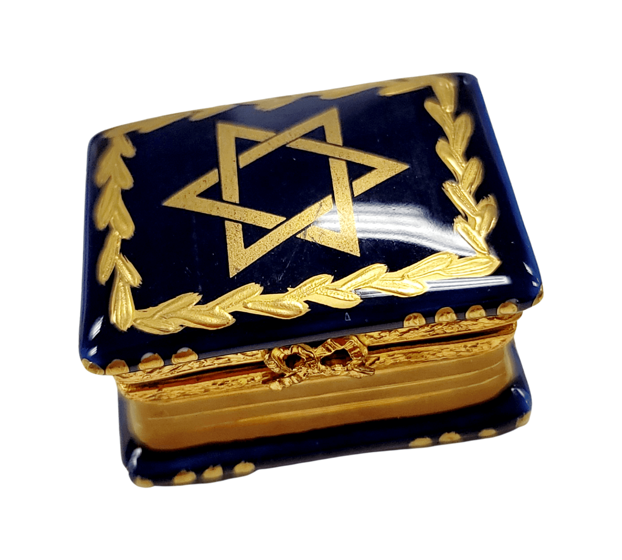 Star of David Porcelain Box Porcelain Limoges religion Limoges Box jewish French Trinket Box