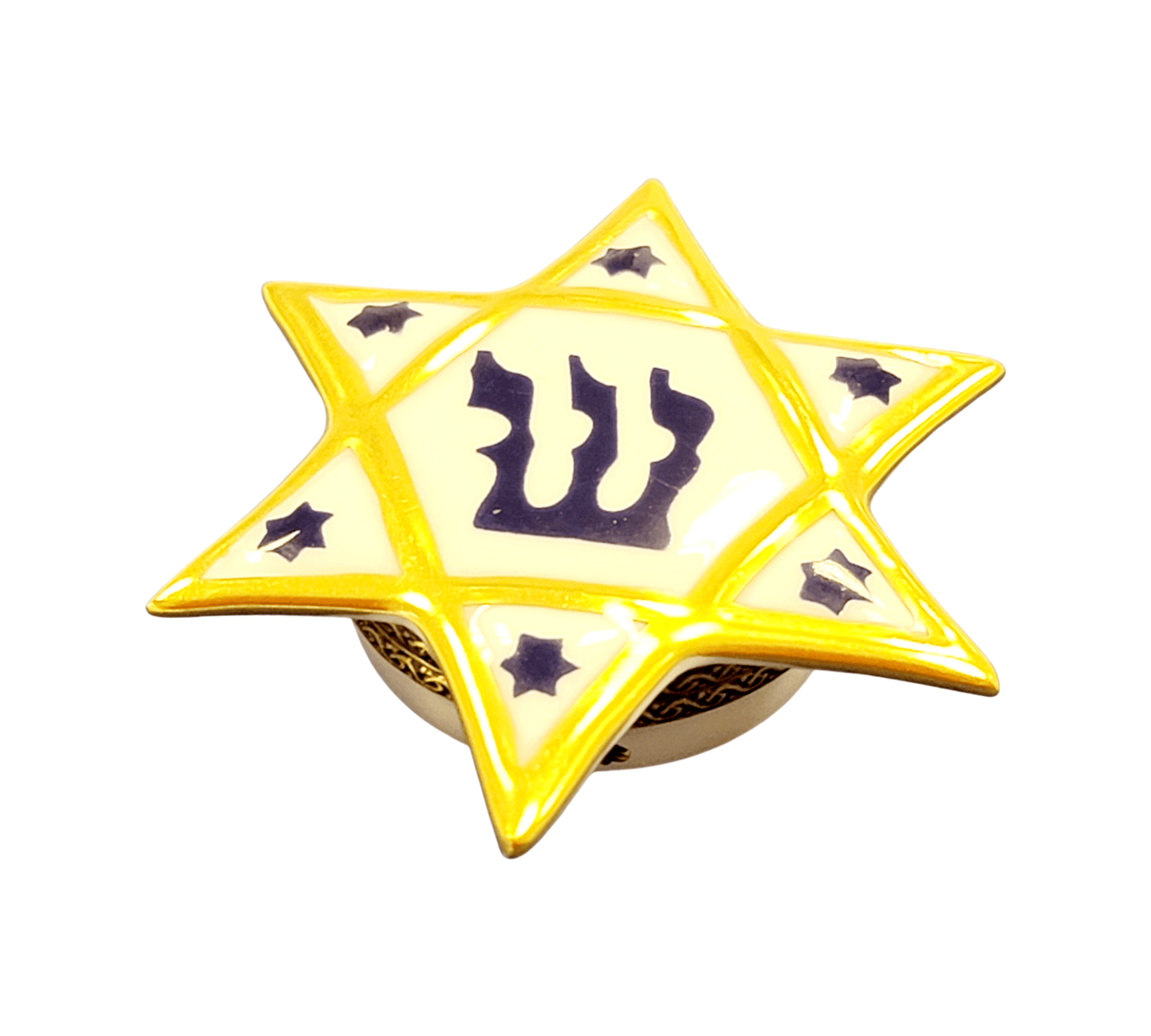 Star of David Porcelain Treasure Porcelain Limoges Religion LIMOGES BOXES jewish prayer religious dreidel French Trinket Box