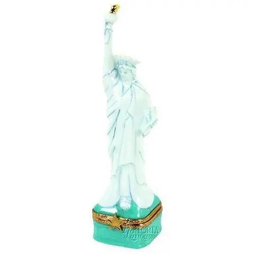 Statue Of Liberty Porcelain Limoges monuments united states French Trinket Box