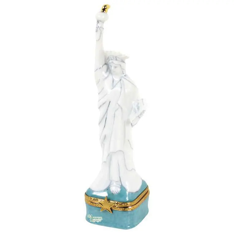 Statue Of Liberty Porcelain Limoges monuments united states French Trinket Box