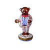Stock Market Bear Porcelain Limoges bear professional French Trinket Box