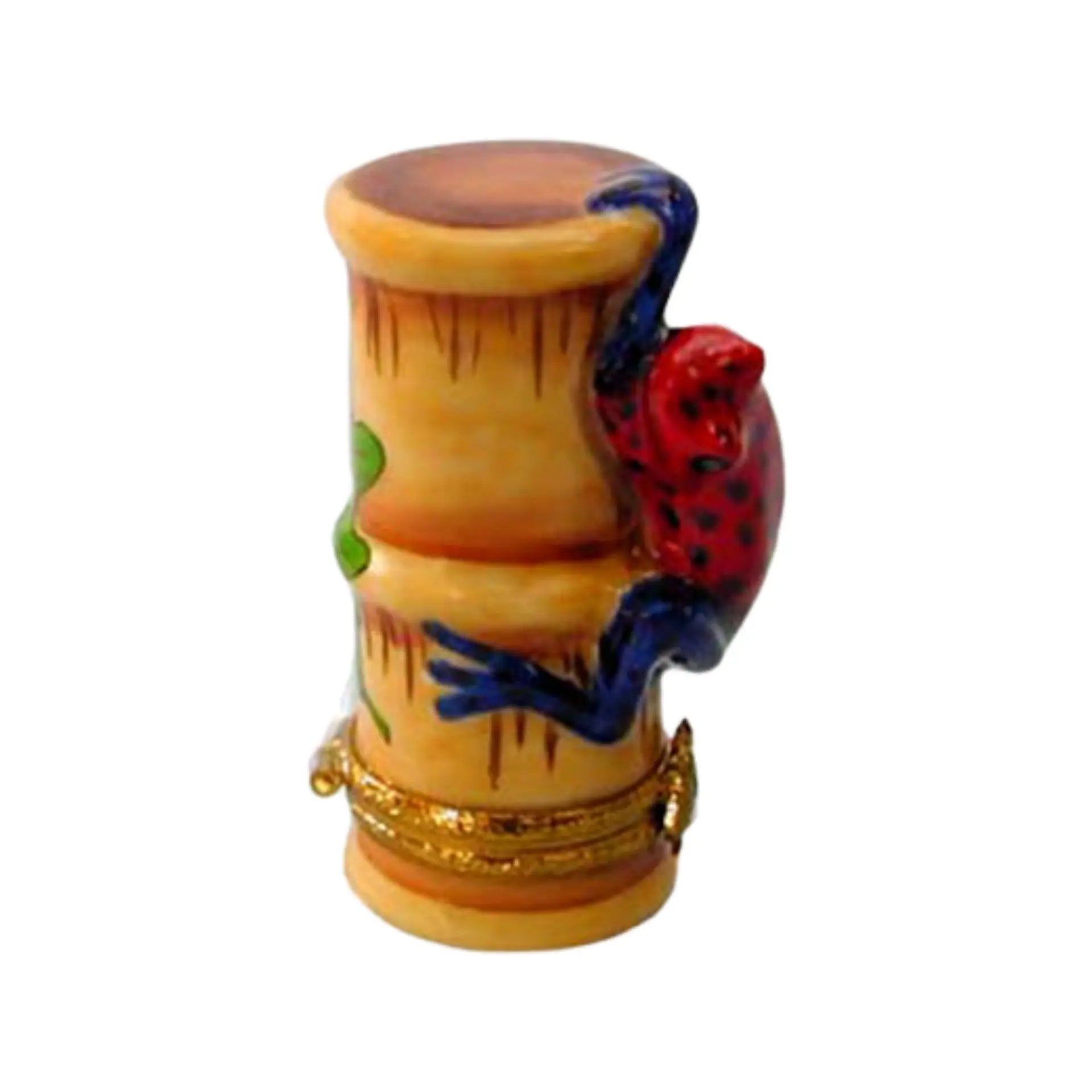 Strawberry Poison Dart Frog Porcelain Limoges frogs turtles French Trinket Box