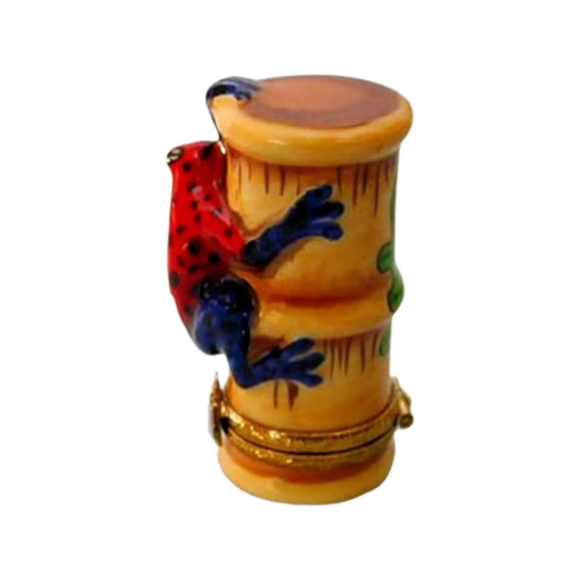 Strawberry Poison Dart Frog Porcelain Limoges frogs turtles French Trinket Box