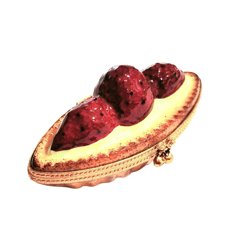 Strawberry Tart Limoges Box Porcelain Limoges Dessert French Trinket Box
