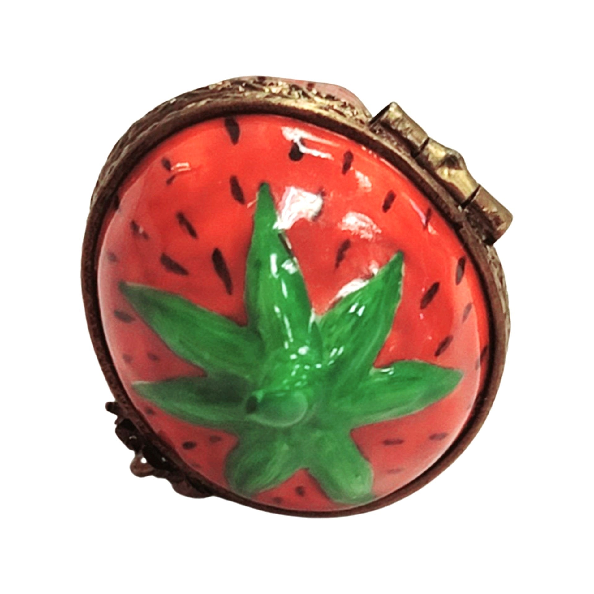 Hand-Painted Strawberry Limoges Box Porcelain Limoges fruit vegetables French Trinket Box