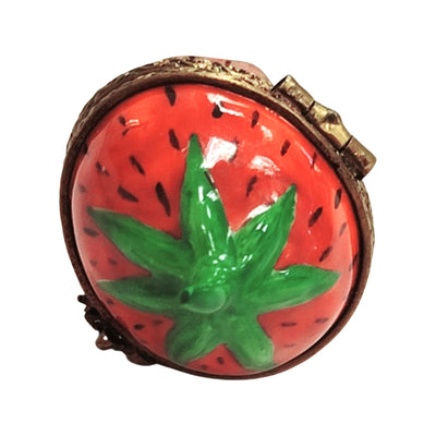 Hand-Painted Strawberry Limoges Box Porcelain Limoges fruit vegetables French Trinket Box