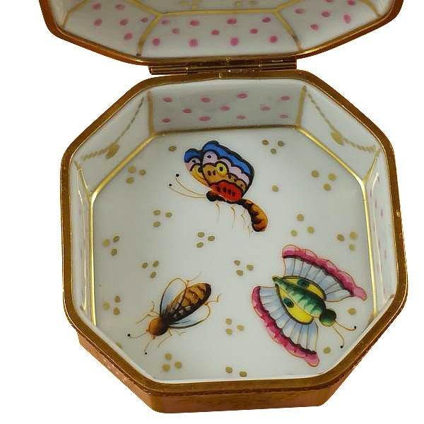 Studio Collection Birds and Butterflies Porcelain Limoges bird bugs critters French Trinket Box